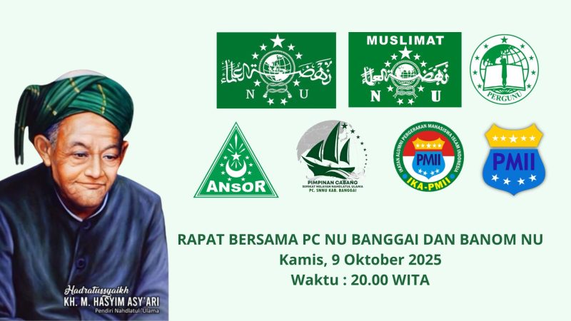 PCNU Banggai Gelar Rapat Virtual Bersama MWC dan Banom NU, Rumuskan Kesepakatan Strategis