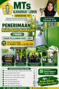 MTs Alkhairaat Luwuk Buka Penerimaan Murid Baru Tahun Ajaran 2026/2027