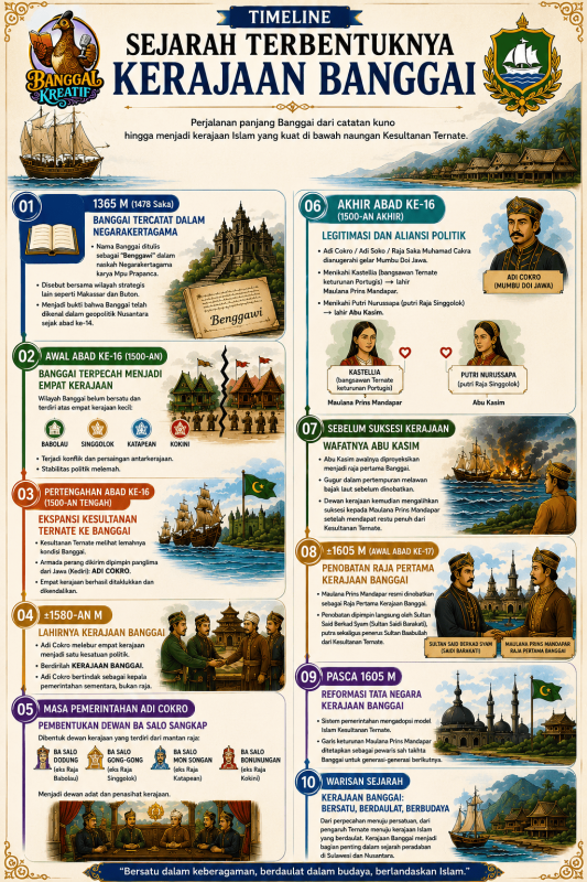 Timeline Sejarah Terbentuknya Kerajaan Banggai